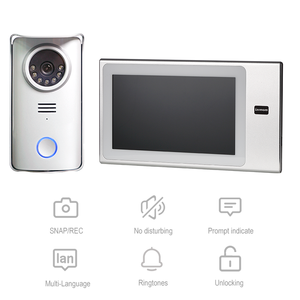 Lermom-Sistema de videoportero con 2 cables, timbre de puerta inteligente para el hogar, cámara impermeable, intercomunicador para puerta de visión nocturna - Product Image 2