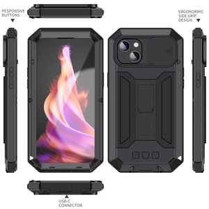 New <strong>Product</strong> <strong>for</strong> iPhone 15/15 Plus/15 Pro Max R-JUST Sliding Camera Life Waterproof Holder Phone Case 360 Degree Protective <strong>Shell</strong> - Product Image 2