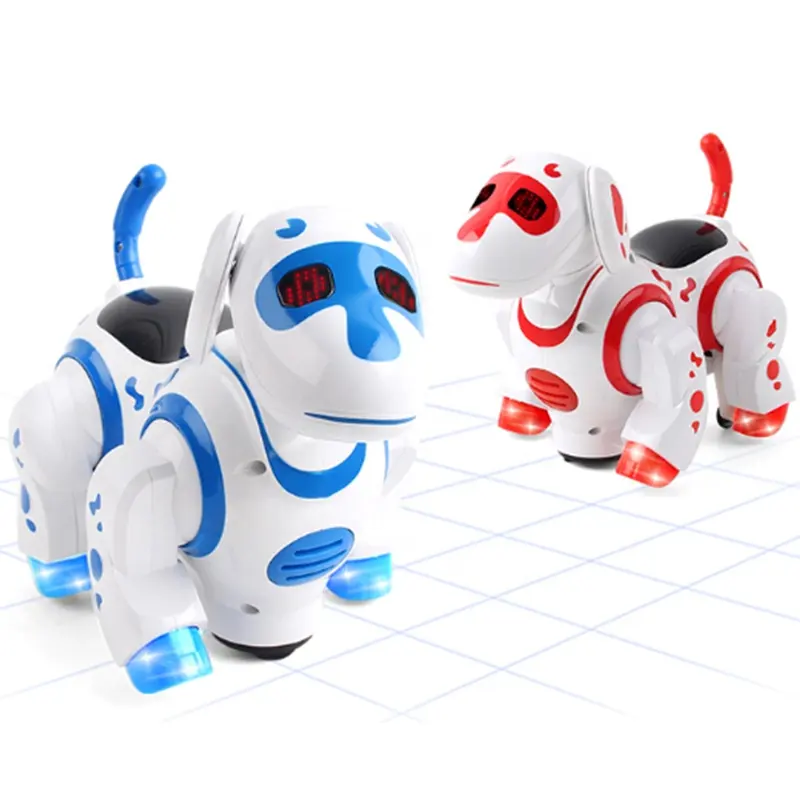 Супер сентябрьская электрическая игрушка, танцующая умная собака-робот со светом и звуком