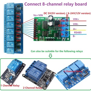 8-Channel RS485 <strong>Module</strong> <strong>Modbus</strong> Rtu Protocol AT Command Multifunction Relay PLC Control Board 5-24V