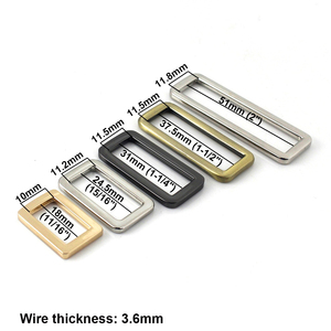 20-50mm Alloy <strong>Square</strong> Clasp Flat <strong>Rectangle</strong> Ring <strong>Loop</strong> Flat <strong>Square</strong> Ring <strong>Buckle</strong> for Backpack Bag Strap Webbing Belt Dog Collar Clasp - Product Image 2