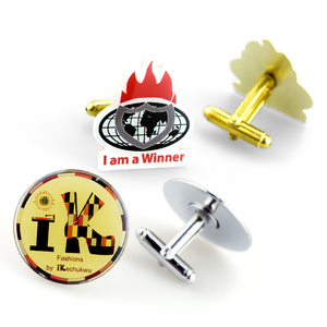 Factory Direct Sale Price Custom High Quality Silver Gold Metal Soft Hard Enamel Color <strong>Cufflinks</strong> Gift Sets With Box For Mens - Product Image 1