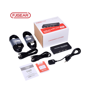 FJ-DK201 Fjgear <span class=keywords><strong>2</strong></span>路DP <span class=keywords><strong>kvm</strong></span>交换机<span class=keywords><strong>2</strong></span>进1出<span class=keywords><strong>2</strong></span>主机与金属外壳4k usb2.0共享电脑即插即用