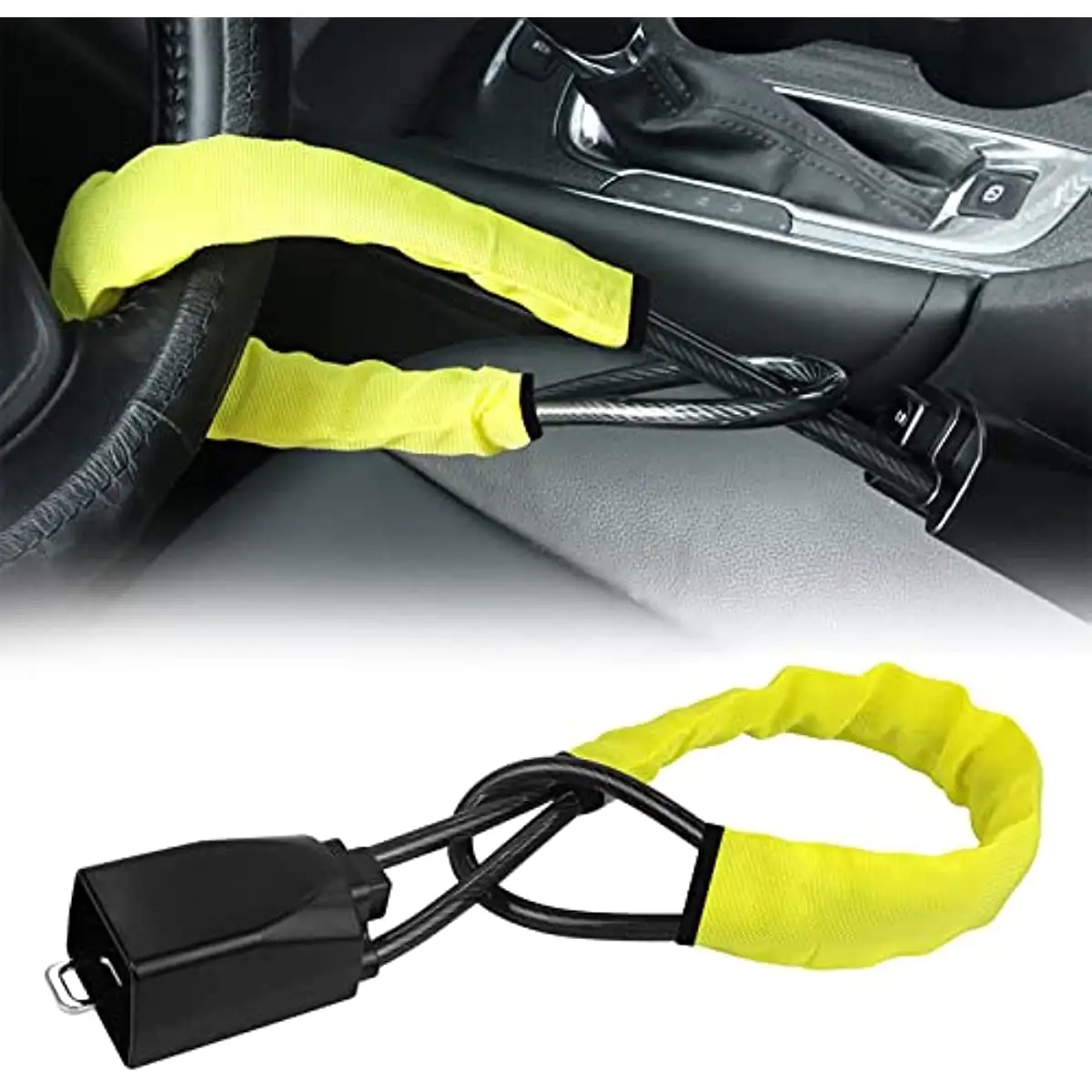 Cerradura de cinturón de seguridad antirrobo para coche, accesorios universales para coche, enchufe de cinturón de seguridad, bloqueo de volante fijo