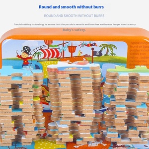 Mini 60 Tin Câu Đố Bằng Gỗ Hội Đồng Quản Trị Trò Chơi Phim Hoạt Hình Giáo Dục Sớm Giáo Dục Đồ Chơi Cho Bé Trai Và Bé Gái - Product Image 2