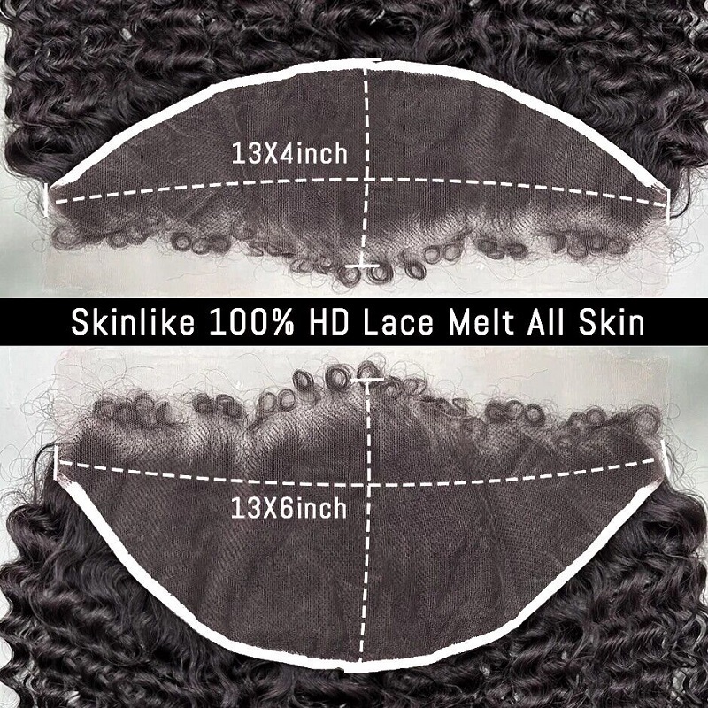 13x4 lace frontal with curly baby hair