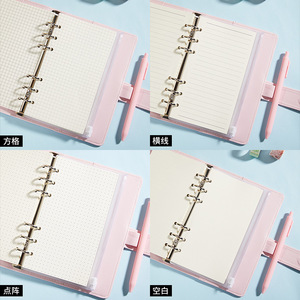 Diario dei cartoni animati di conchiglie fresche e staccabili degli studenti del taccuino rilegato in pelle grazioso color Macaron - Product Image 3