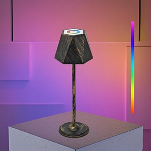 Şık tasarım RGB başucu lambası 3-Level karartma kompakt oturma odası komiteler partiler için çok yönlü çok renkli aydınlatma pil - Product Image 1