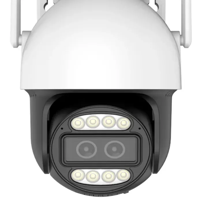 Camhi Pro 4K 8MP Double Len Wifi Caméra Intelligente Binoculaire Double Lentille PTZ Caméra Extérieure Sans Fil Ip Coloré Dans La Nuit