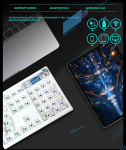GMK104 Mechanical Keyboard Kit Hot Swap Bluetooth-kompatible Gaming-Tastatur Dichtung struktur mit Hintergrund beleuchtung VIA mit Bildschirm - Product Image 6
