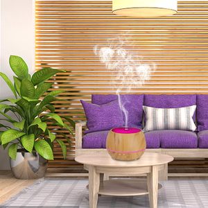 500ml Electric Essential Oil <strong>Diffuser</strong> <strong>With</strong> Wood Grain Aroma 12 Hours <strong>Timer</strong> Cool Mist <strong>Humidifier</strong> for Large Rooms US Plug - Product Image 3
