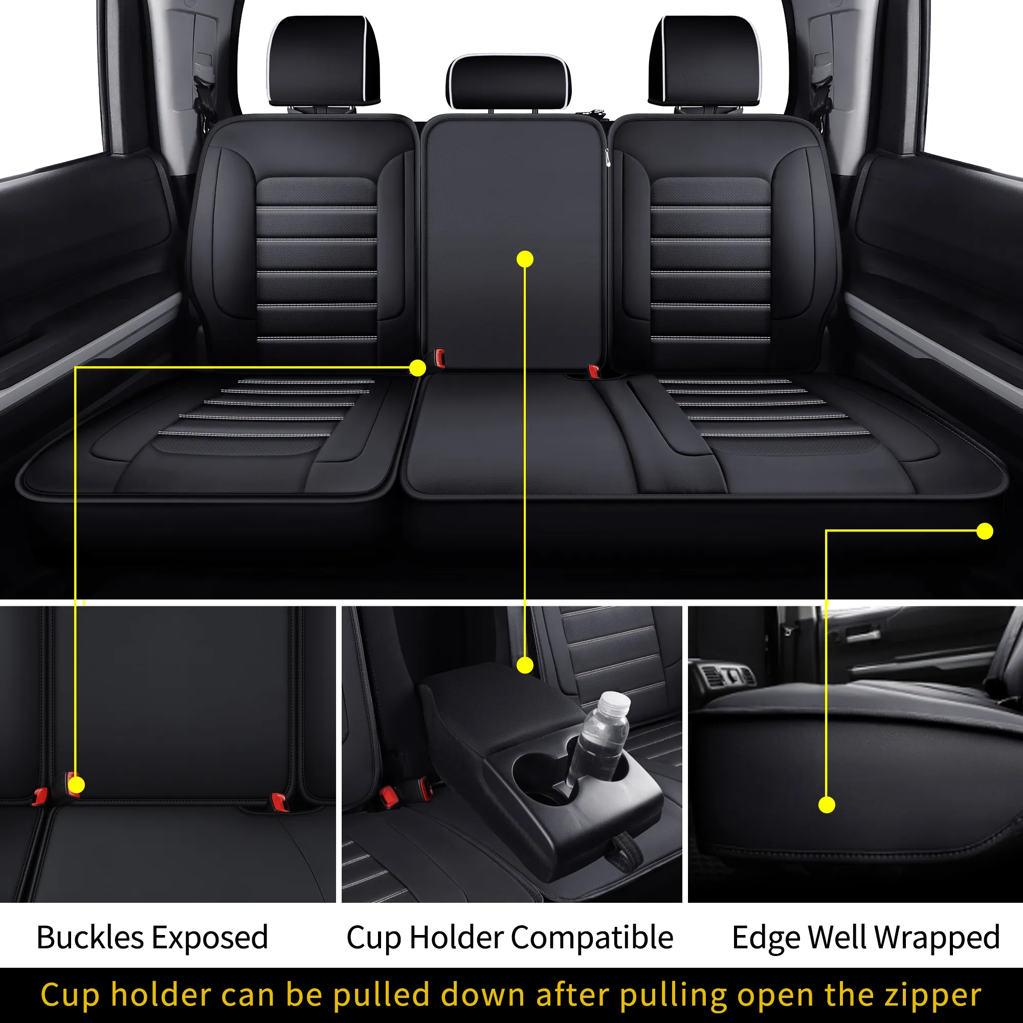 Produsen sarung jok mobil Set lengkap sarung jok mobil kulit asli mewah untuk Toyota Tundra 2014-2021