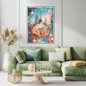 Cooleve DIY handpainted <span class=keywords><strong>Mosaic</strong></span> vuông Acrylic đầy đủ khoan sáng tạo japandi giáng sinh bức tranh kim cương cho nhà/văn phòng cảnh quan - Product Image 2