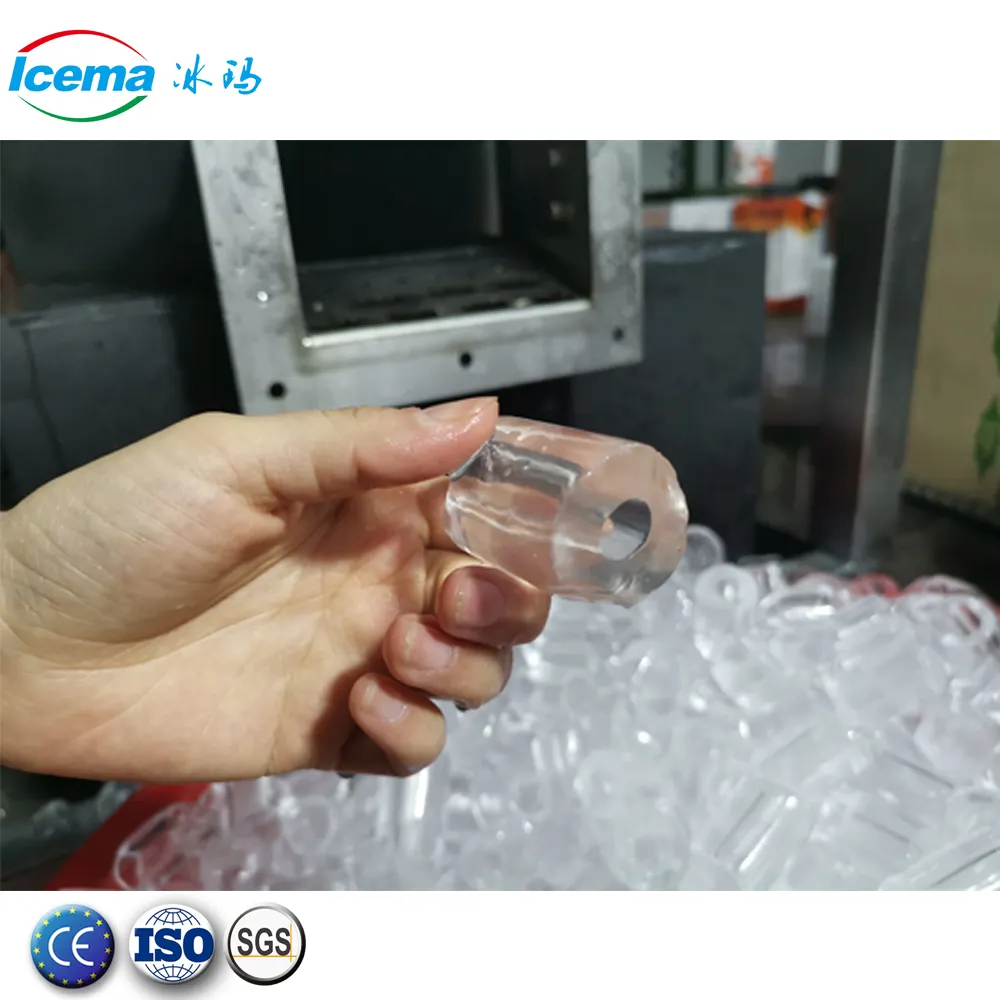 ICEMA-máquina de hielo de tubo automático, 1T ~ 40T, precio comercial, Industrial, para bar, restaurante, comedor