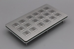 Rugged <strong>18</strong> <strong>Keys</strong> Mini Matrix Keypad Metal <strong>Numeric</strong> Industrial Stainless Steel Metallic <strong>Keyboard</strong> - Product Image 2