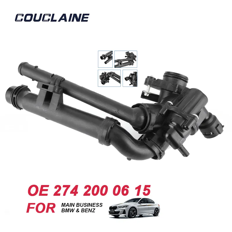 Termostato del sistema de refrigeración de piezas del motor COUCLAINE para Mercedes Benz M274 A2742003300 2742000615