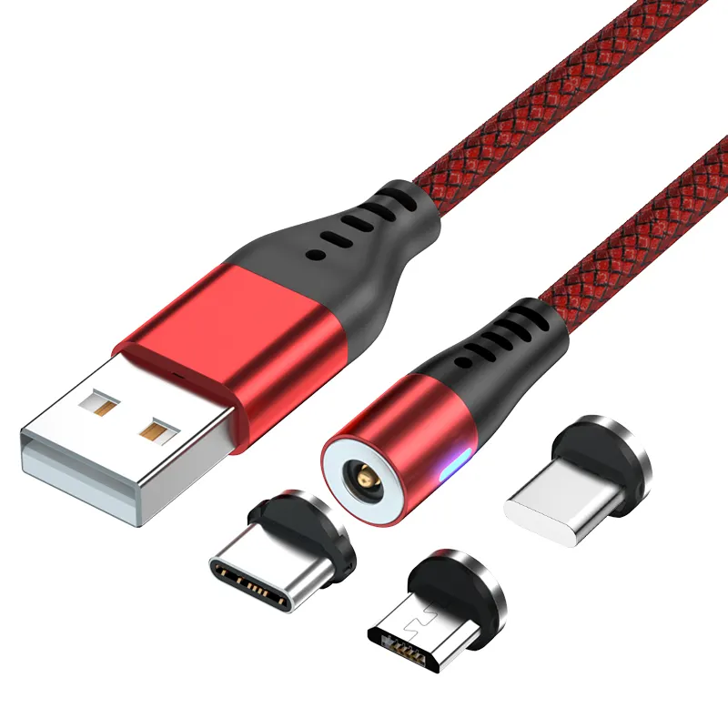 Protector de cable de extensión usb, 3 en 1, cable de cargador magnético