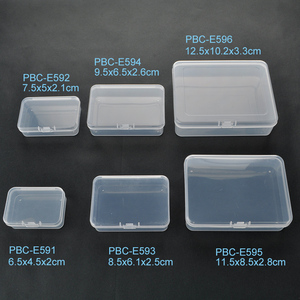 带铰链盖的空矩形透明塑料储存容器盒 - Product Image 6
