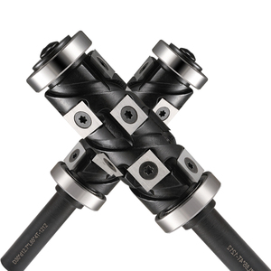 交換可能な挿入カーバイドフラッシュトリムルータービット上底ダブルベアリング1/2インチシャンク30mm CNCスパイラルボトムミリングカッター - Product Image 4