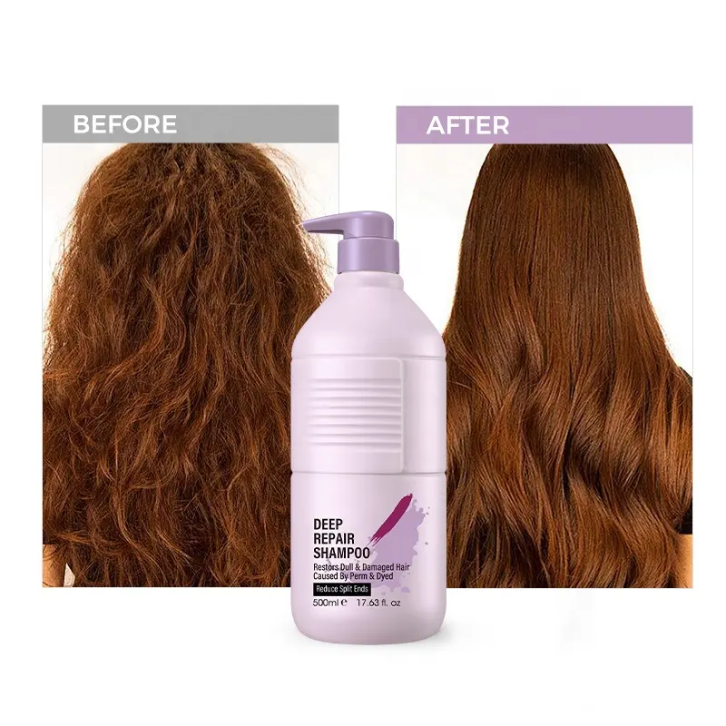 QQuaker High Quality Detangling Smooth Frizz Hair Care Product Private Label Deep Repair Shampoo For Damaged Hair