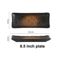 Plato de café negro de 8,5 pulgadas