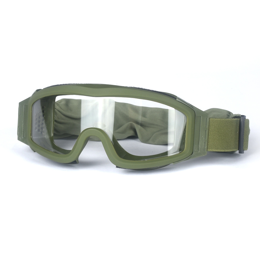 Green frame/transparent lens