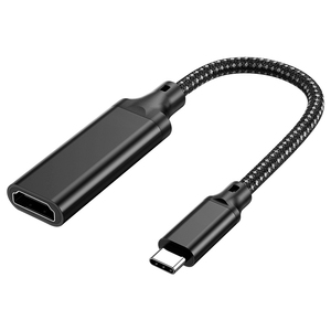 Tipo USB C maschio a HDMI femmina adattatore (4K @ 60Hz), in alluminio intrecciato tipo-C USB-C cavo HDMI per HDTV proiettore per Computer dispositivo proiettore - Product Image 4