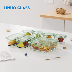 Linuo Odm OEM 7 <span class=keywords><strong>G</strong></span>ói Lò Vi Sóng Nhà Bếp Sử Dụng Đồ Dùng Nhà Bếp Lưu Trữ Nhà Kính Chịu Nhiệt Thực Phẩm Lưu Trữ Container Có Nắp Đậy - Product Image 5
