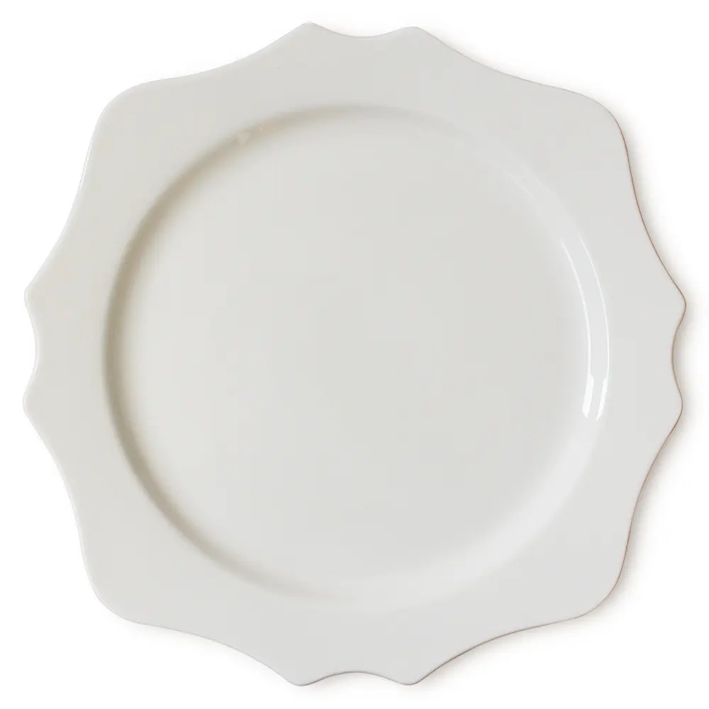 Plato plano de girasol de porcelana blanca, vajilla de cerámica, platos de servicio irregulares, tazas, juego de té