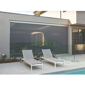 Retractable Sun Screens <strong>Patios</strong> <strong>Pvc</strong> Outdoor Roller Blind clear Motorized Zip Screen Blinds - Product Image 4
