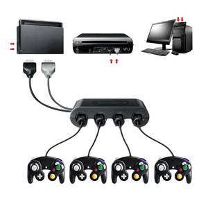 4 en 1 4-Adaptador convertidor Puerto interruptor de Nintendo para Wii U/pc/gamecube controlador Gamepad Venta caliente Adaptador convertidor - Product Image 2