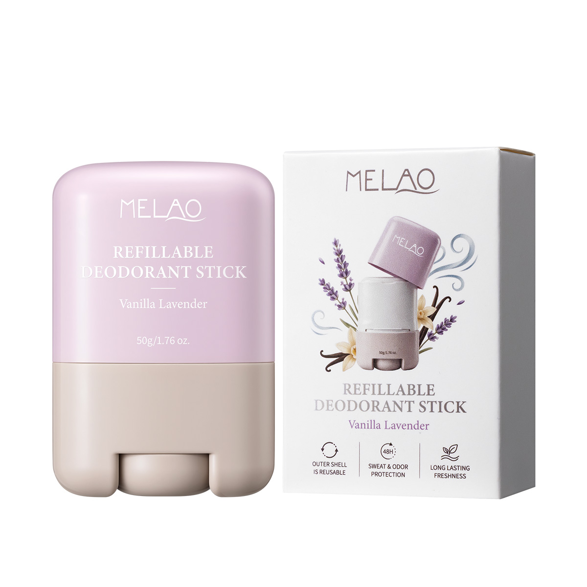 Refillable Deodorant Stick(Vanilla Lavender)
