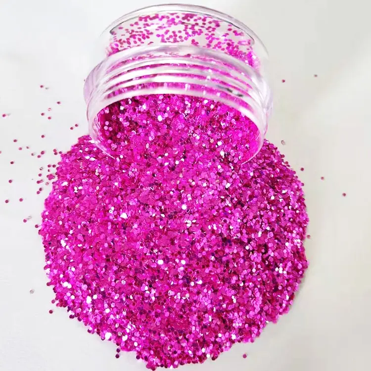 All'ingrosso rosa sfusa rosso chunky glitter per unghie e artigianato di natale 1/128 1/64