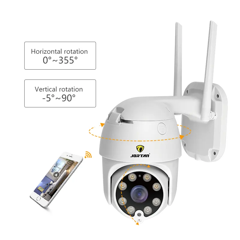 Videocamera Jortan Full HD telecamera di sicurezza casa all'aperto antifurto antivento e antipioggia HD wifi ip cctv telecamera di rete