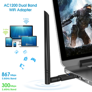 EDUP USB3.0 BT4.1 WiFi <strong>Adapter</strong> AC1200Mbps USB Wi-Fi Dongle BT4.1 Receiver Wireless <strong>Network</strong> <strong>Adapters</strong> - Product Image 3