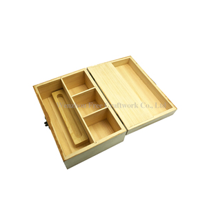 Chất lượng cao xì gà phụ kiện bằng gỗ Stash <span class=keywords><strong>Box</strong></span> với máy xay trắng cán khay hút lọ thủy tinh lưu trữ hộp - Product Image 4