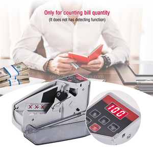 Mini contador de dinero portátil, máquina contadora de billetes en efectivo en todo el mundo con pantalla LED, enchufe Financiero Europeo/estadounidense - Product Image 3