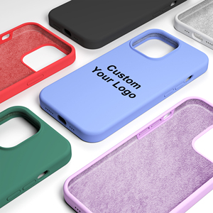 2025 sıcak yeni renk silikon telefon IPhone için kılıf 16 15 Pro Max 14 13 darbeye kılıfları ile Apple silikon kılıf için Logo - Product Image 1