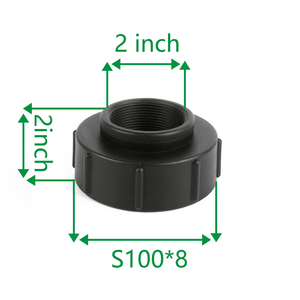 IBC Tank Adapter DN80 nữ s100x8 BSP/NPT Nữ tốt chủ đề IBC khớp nối phụ kiện đường ống làm Polypropylene kết nối - Product Image 2