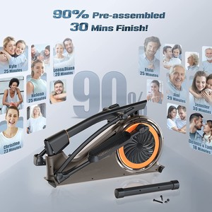 เครื่องรูปไข่,เทรนเนอร์ข้ามกับระบบขับเคลื่อนแม่เหล็ก Hyper-Quiet,16ระดับความต้านทาน,400LB น้ำหนักจำกัด - Product Image 5