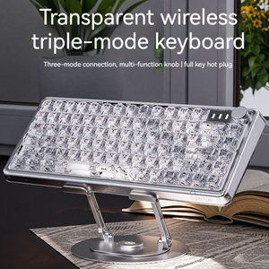 Teclado mecánico EWEADN V82 RGB para juegos, 82 teclas personalizadas para PC, tecla de alta transparencia, inalámbrico/con cable, USB, PCB Hotswap, 75% nuevo - Product Image 2