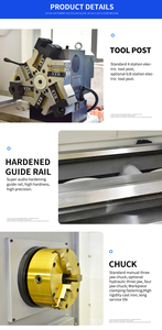 Máquina de torno CNC CK6150 Centro de torneado CNC de cama plana con sistema de control FANUC para torneado y fresado de procesamiento de metales - Product Image 3