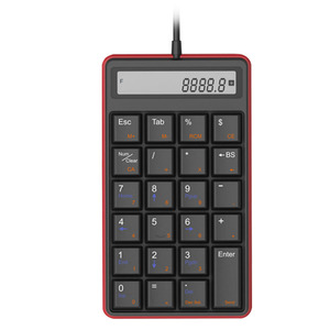 Small-size USB Wired <strong>Numeric</strong> <strong>Keypad</strong> 19 Keys Digital <strong>Keyboard</strong> Laptop Notebook Tablets Accounting 12-Digital POS Calculator - Product Image 1