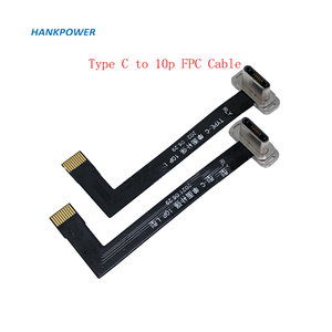 ตัวเชื่อมต่อตัวผู้ Type C รูปตัว L 10P FPC สายเคเบิลบัดกรี USB C 10Pin FPC FPV สำหรับชาร์จเครื่องเกม - Product Image 2