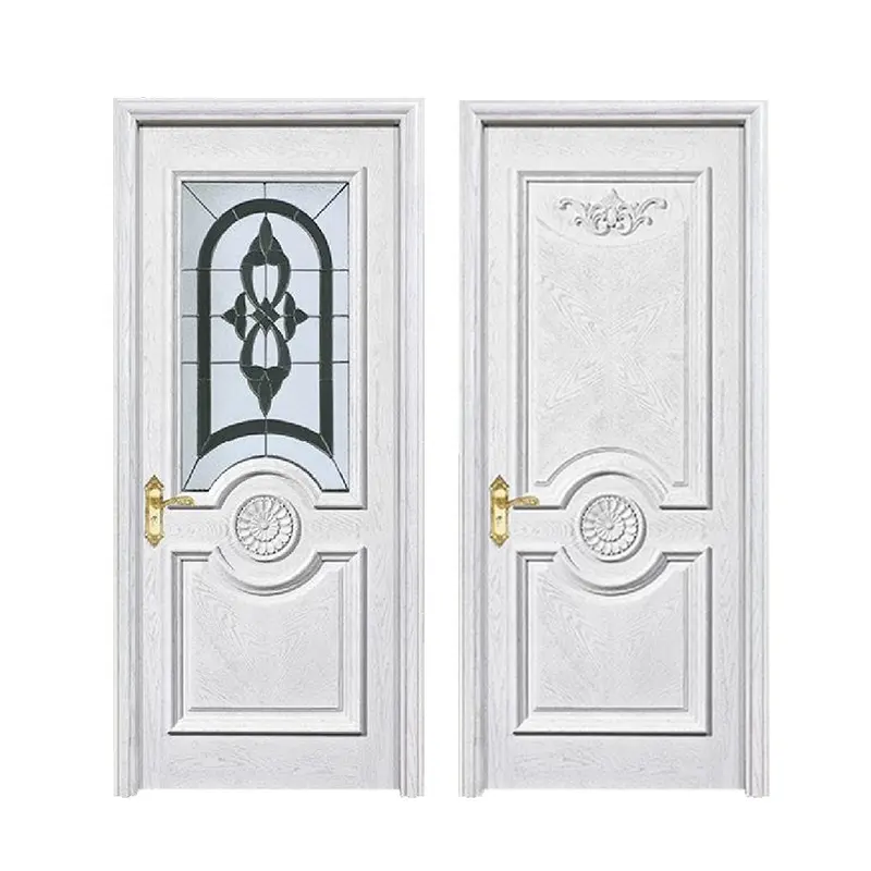 Portes en bois de couleur blanche Portes de chambre à coucher intérieures à bas prix Maisons Bois moderne