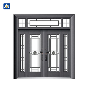 Hoge Kwaliteit Huis Gegoten Aluminium Front Instap Draaideur Moderne Beveiligingsingang Residentiële Outdoor Waterdichte Metalen Hoofddeur - Product Image 1