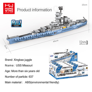 Hot Selling Item 8 in 1Building Block Sets Blocks Educational Bricks <strong>Toys</strong> Developmental Assembly USS Missouri <strong>Battleship</strong> - Product Image 6