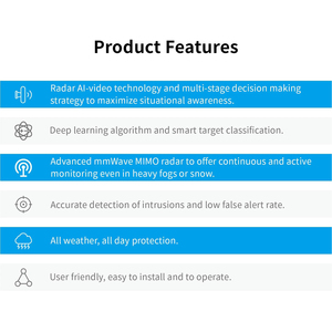 Radar Ai-video Technology Perimeter Intruder <strong>Detection</strong> Radar Video Surveillance Security Alarm <strong>System</strong> - Product Image 5