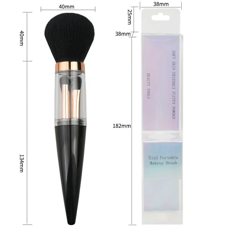 5in1 Transparent Brush - Highlight Black + Paper Card/PVC