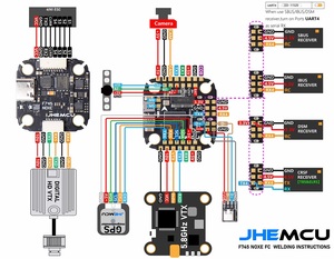 Мини-Контроллер полета HEMCU F745, стек ICM-42688-P, Полетный контроллер F745 AM32 45A 60A 4in1 ESC 3-6S для RC FPV дронов - Product Image 6